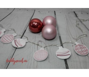 Stickserie - ITH Lichterkette Weihnachtskugeln